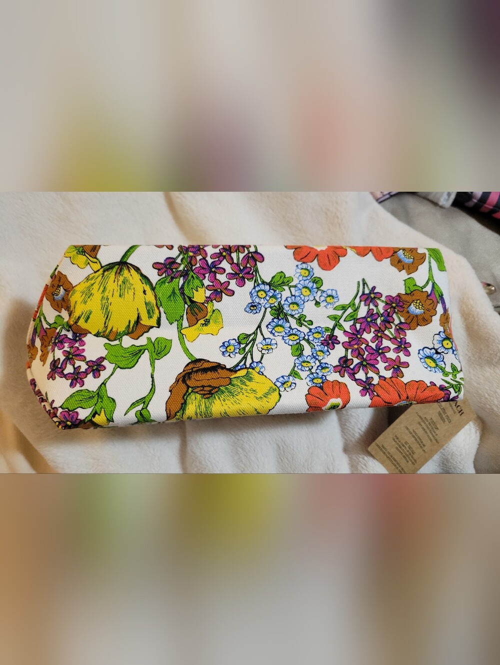 Coach Floral Canvas Pouch - Picture 5 of 11